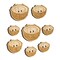 Cut Open Coconut Wood Buttons for Sewing Knitting Crochet DIY Craft